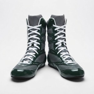 Zapatos de Boxeo Blancos de Malla con Cordones, Transpirables, de Caña Alta, para Uso Profesional - Product Image 3