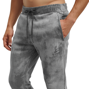 Vintage Washed Men's Jogger <b>Pants</b> with Distressed Acid Finish and Contemporary Street Fashion Influence - Product Image 3