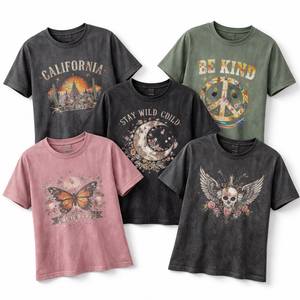 Camisetas con Lavado Ácido al por Mayor para Mujer - Fabricante OEM Personalizado Directo - Product Image 1