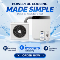 Nouvelle Climatisation Portable Split 12000 BTU, Installation Facile Sans Perçage, Pompe à Chaleur & Fonctionnement Silencieux pour Maison, Caravane, Hôtel