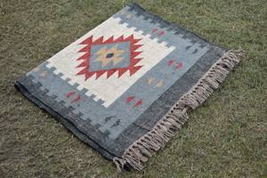 Tapis Kilim en Jute Écologique Tissé à la Main Réversible pour Salon, Bureau et Hôtel – Tapis sur Mesure en Gros - Product Image 2