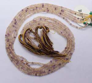 Cuentas facetadas de ametrino AAA de 2 mm, pequeñas cuentas de piedras preciosas de ametrino, 13 pulgadas, cuentas sueltas de ametrino natural pequeñas para joyería - Product Image 1