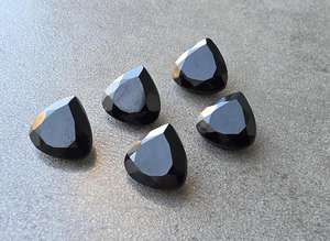 Piedra Preciosa de Ónix Negro Natural en Forma de Corazón, Facetada, Calibrada, para Joyería, Piedra de Cristal Curativa - Product Image 5