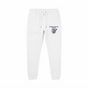 Pantalon de jogging décontracté en coton noir léger et respirant pour homme Trade Excel Impex, taille élastique avec cordon de serrage, coupe décontractée, jambe droite - Product Image 3