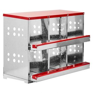 Nido per Galline a 6 Scomparti Estraibile con Cesto, Cassetta per Uova per Pollaio, Gabbie per Animali - Product Image 2