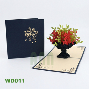 การ์ดอวยพรป๊อปอัพถ้วยดอกไม้3D สำหรับโอกาสพิเศษ-งานแต่งงานครบรอบปีที่มีความสุขปีใหม่วันวาเลนไทน์ของที่ระลึกกระดาษ - Product Image 6