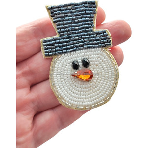 Zinc Alloy Gold Plated Beaded Racket Patch Embroidery <b>Sequin</b> Pearl Seed Beads Sports Applique Custom Designer Women's Bag - Product Image 4