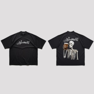 Camisetas de Hombre Oversize de Poliéster y Algodón, Manga Corta/Larga, 300g, con Logotipo Personalizado en Relieve, Transpirables, Casuales, 2026 - Product Image 3