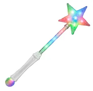 2024 Novelties toys Flashing Blink Lights Light Up White Super Star Princess LED Wand for festive kids games