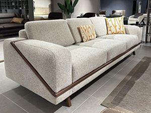 Teak <b>Wood</b> <b>Frame</b> Fabric <b>Sofa</b> 3 Seater Modern Minimalist <b>Sofa</b> for Living Room Hotel Furniture - Product Image 2
