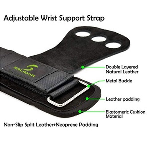 Gymnastic <b>Hand</b> Gym Grip Pads for Exercise Leather Gymnastics <b>Hand</b> Grips <b>Weight</b> Lifting Grips - Product Image 2