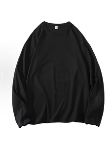 Camiseta de Algodón Oversize Unisex con Cuello Mock, Estampado Gráfico por Sublimación Personalizado, Lavado Ácido, Transpirable y de Secado Rápido, Tallas Grandes - Product Image 2