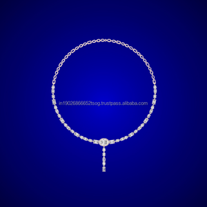 Moderno Minimal 925 Plata Nuevo collar de verano para mujer con collar de circón con lazo para dama - Product Image 1