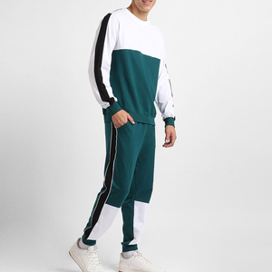 Autumn Winter Men's Sweat Suit Lightweight Fleece Lining Hoody Joggers Set Warm Athletic Tracksuit Pullover Streetwear Solid - Product Image 2