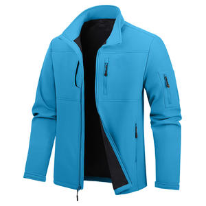 Veste softshell pour homme, très tendance, avec fermeture éclair avant, logo personnalisé, design unique, style streetwear. - Product Image 1