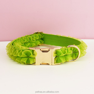 Conjunto de <span class=keywords><strong>Collar</strong></span> y Correa para Perro con Diseño de Encaje de Lujo 2026, Accesorios para Mascotas, Logotipo Láser Personalizado, MOQ Bajo, en Stock, Envío Rápido - Product Image 2