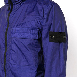 Wholesale Spring Men's Fashion Casual Waterproof Quick Dry <b>Vintage</b> Style Square Collar Hooded <b>Windbreaker</b> Jacket Chest Pocket - Product Image 6