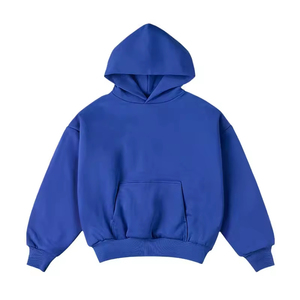 เสื้อฮู้ดดี้ผู้ชายทรงโอเวอร์ไซส์ ผ้าฝ้ายเฟรนช์เทอร์รี่ สีพื้น สวมใส่สบายๆ สำหรับฤดูใบไม้ร่วง ทรงปกติ ผลิตโดยผู้ผลิต OEM - Product Image 5