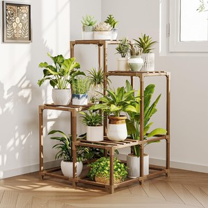 Teak Wood <b>Planters</b> & Plant Stands-Mid Century Modern Design <b>Rectangle</b> Shape | OEM Custom Wholesale | Aqudus Saleem India - Product Image 4