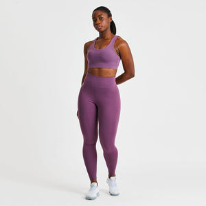 Conjunto de yoga de talla grande para mujer, sujetador deportivo sin costuras, leggings con cinturón de encaje y pedrería, ropa deportiva de alta calidad con cintura lavada. - Product Image 2