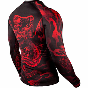 Trendy <b>Design</b> Long Sleeve Quick Dry <b>Compression</b> <b>Shirts</b> Rash Guard <b>Custom</b> Sublimation for Men's <b>Compression</b> <b>Shirts</b> - Product Image 2