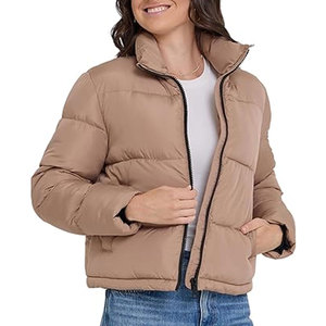 <b>Cropped</b> <b>Puffer</b> <b>Jacket</b> Warm Winter Coats for Women Trendy Cute Winter <b>Jackets</b> for Women Quilted Insulated Cold Weather Outerwear - Product Image 2