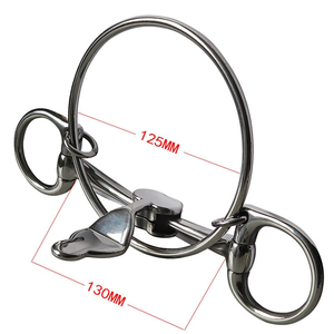 Mors de cheval en acier inoxydable 2026, taille 130 mm, avec articulation à rouleaux, équipement d'équitation, 100 % meilleure qualité - Product Image 5