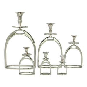 Decorative Shiny Polish Horse Stirrup Candle Stand For <b>Candlestick</b> <b>Holder</b> Sets Custom Sizes Equestrian Home Decoration Hot Sell - Product Image 4