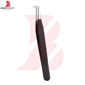 Pinces à cils noires, lot de 6, pointe en fibre, pinces à cils en acier inoxydable, pointe droite et courbée, pinces à cils pour greffe de cils - Product Image 4