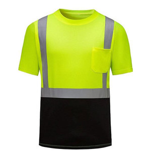 Vêtements de travail en coton jaune pour hommes Econex Sports, haute visibilité, réfléchissants, respirants, certifiés CE, avec rayures et poches - Product Image 2