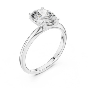 Solitaire Oval Cut Moissanite Diamond Wedding <b>Ring</b> Engagement Proposal <b>Ring</b> Women's <b>Dainty</b> <b>Ring</b> Birthday Gift For Girlfriend - Product Image 2