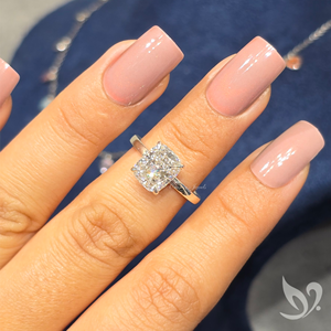 Anillo Solitario de Diamante Cultivado en Laboratorio con Corte Cojín Alargado de 3.00 CT en Oro |   Joyería de Compromiso Certificada por IGI - Product Image 2