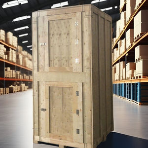 Durable Efficient Eco-Friendly Recyclable 2-Tier Foldable Stackable Solid <b>Box</b> Wooden <b>Storage</b> Crates Customized Surface Treatment - Product Image 1