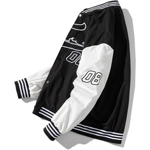 Veste universitaire, veste décontractée à blocs de couleur boutonnée pour homme, manteau de sport pour l'école et le baseball, veste universitaire personnalisée pour homme et femme - Product Image 2