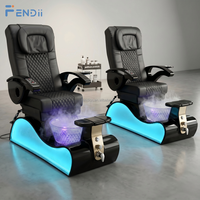 Fauteuil de pédicure professionnel pour salon de manucure, avec massage des pieds, inclinable électriquement, sans tuyauterie, avec brumisateur