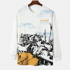 เสื้อสเวตเชิ้ตผู้ชายสำหรับฤดูหนาว ผ้าผสมโพลีเอสเตอร์/คอตตอน แห้งเร็ว ระบายอากาศได้ดี เหมาะสำหรับใส่ลำลองและออกกำลังกาย - Product Image 1