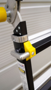 VIETLADDERS NVLB-44 Aluminum Alloy Foldable Ladders <b>with</b> Manual <b>Lock</b> Mechanism Black <b>Wheels</b> Safety 150kg Load Capacity - Product Image 3