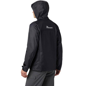 Custom Waterproof Black Windbreaker Men Mesh <b>Lined</b> Rain Jacket Full Zip Hooded Outdoor Sportswear Wholesale Training <b>Coat</b> - Product Image 2
