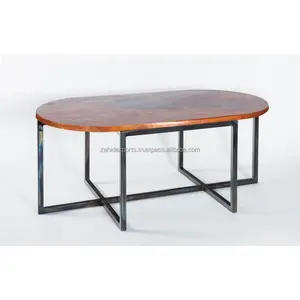 Mesa de Centro de Metal Estilo Costero para Patio, Muebles de Jardín, Diseño Zahid Navideño - Product Image 1