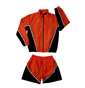 Conjunto Deportivo Personalizado OEM para Hombre, Chaqueta Ligera con Capucha de Nailon, Cortavientos, Pantalones Cortos Deportivos para Fitness - Product Image 4