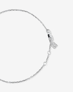 Pulsera Minimalista Cristiana de Plata 925 con Cadena y Amatista Engastada en Bisel, Joyería de Regalo para Uso Diario de Mujer - Product Image 2