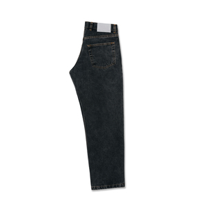 Men's Breathable Streetwear Solid Dark Wash Straight Leg Cotton Denim Jeans Regular Fit Mid Waist Casual Style Autumn Wear - Product Image 3