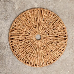 Sets de table modernes faits à la main en jacinthe d'eau naturelle tressée, écologiques, non toxiques, légers, épaisseur 10 mm, diamètre 350 mm, pour table à manger - Product Image 2