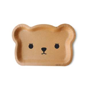 ชุดเครื่องใช้บนโต๊ะอาหารแบบใช้แล้วทิ้งพร้อมถาดใส่แผ่น5ชิ้น + ส้อม5ชิ้นสำหรับปาร์ตี้ TC-19120U ออกแบบลายหมีได้ตามต้องการ - Product Image 3