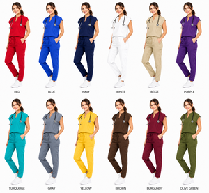 OEM New Custom Work Nurse Unisex Knitted Spandex-Polyester Hospital Uniforms <b>Scrub</b> <b>Set</b> Uniforms Medical Nursing <b>Scrubs</b> <b>Set</b> - Product Image 6
