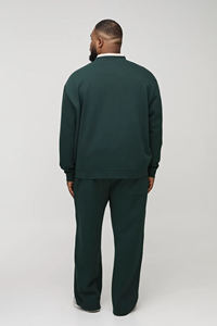 Custom Unisex Blank Solid <b>Plain</b> Cropped Hoodie and Jogger Sweatpants Set Sweat Suit <b>Tracksuit</b> Men - Product Image 5