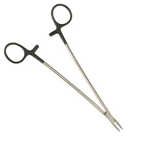 Pinzas quirúrgicas de acero con mango anillado recubierto de negro, tamaño 8 pulgadas, para sutura quirúrgica - Product Image 5