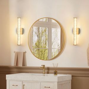 Applique da Parete Moderna Singola 19.7 Oro con Cristallo K9 Migliorato, Illuminazione in Bronzo per Camera da Letto, Van, Bagno - Set Applique da Parete - Product Image 4