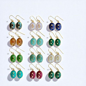 Boucles d'oreilles ovales en argent sterling 925 avec pierre précieuse jaune calcédoine, bijoux de mariage pour femmes - Product Image 4