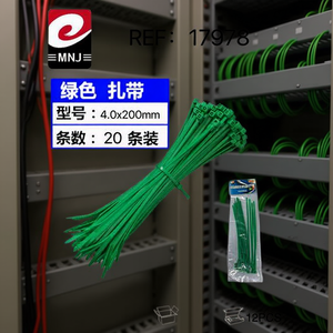 Attaches-câbles verts BRIDAS 4.0*200MM pour une gestion efficace des câbles et des accessoires - Product Image 3